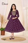 Aarzoo By Deecee Godwal Foil Printed Flared Anarkali Kurtis Exporters In India